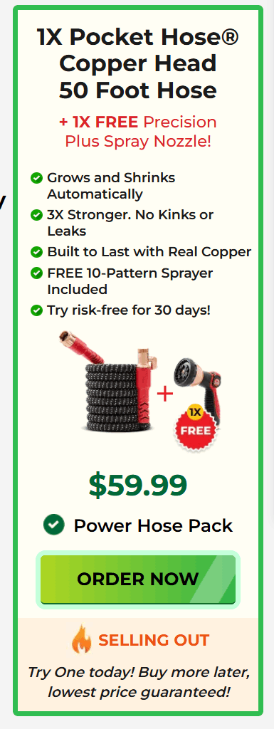 Pocket Hose Copper Head offer price 